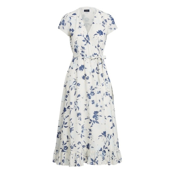 Polo Ralph Lauren Dresses & Skirts - Polo Ralph Lauren Floral-Print Cotton Wrap Dress